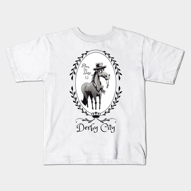 Derby City Collection: Place Your Bets 5 Kids T-Shirt by TheArtfulAllie